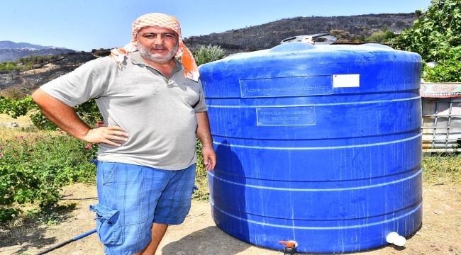 Yangından kurtarılan bahçelerde umut yeşerdi 